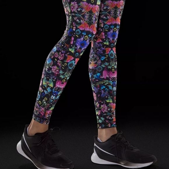 NWT Lululemon Sz2 Swift Speed HR Tight 28" Legging in Flowerscope Black Multi - Picture 3 of 13